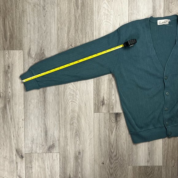 Arnold Palmer Vintage Green Medium Cardigan Sweater - Picture 7 of 7